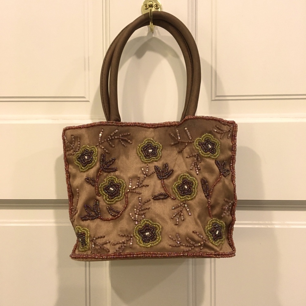 Shakeel’s Concepts satin jeweled small bag